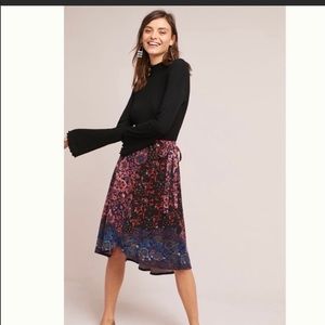 Anthropologie Maeve Faux Wrap Knit Skirt XS
